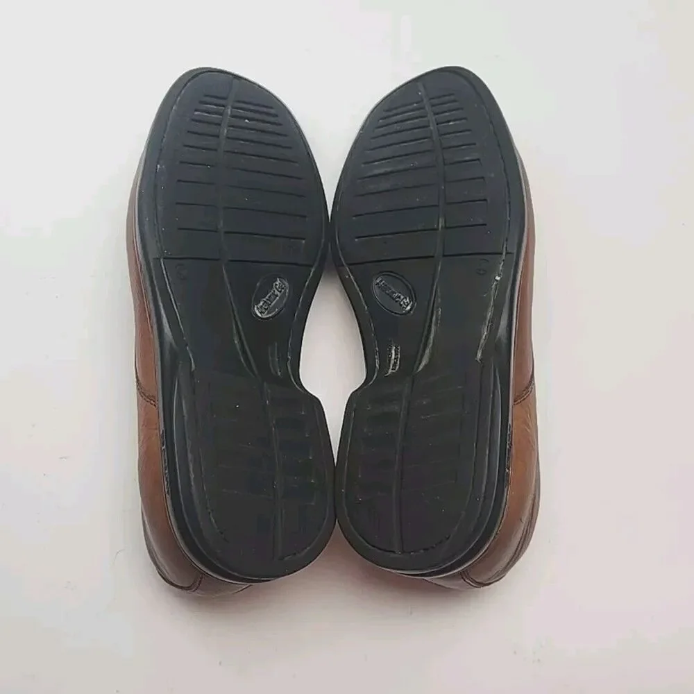 Carlo Morandi Leather Shoes Oxford Brown Men Sz 9.5 40 Anatomic Gel Non-Skid